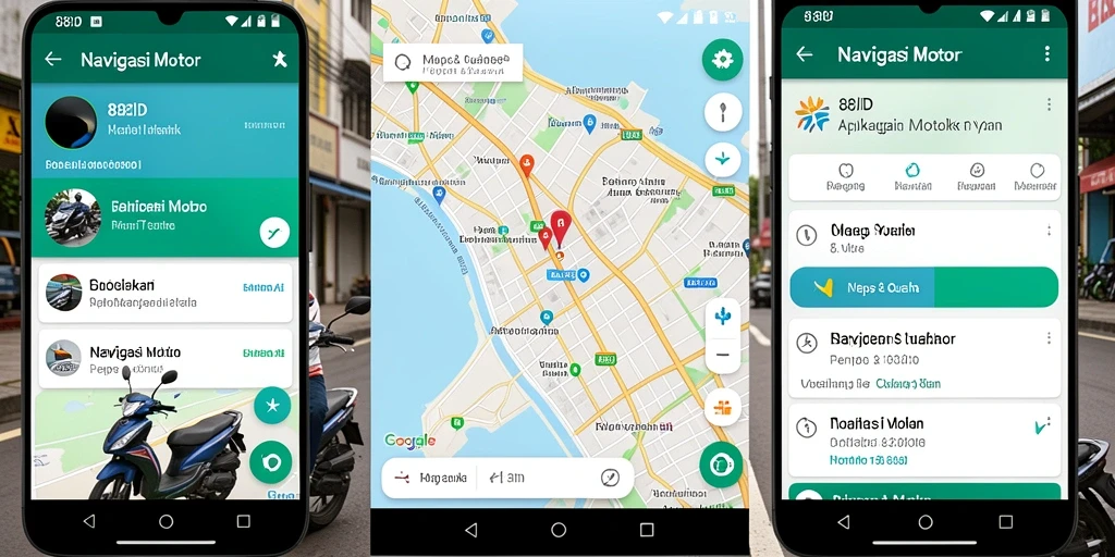 Tampilan antarmuka 88ID yang sederhana dan mudah digunakan untuk navigasi motor.