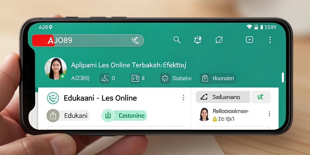 Antarmuka AJO89 yang menarik untuk pengalaman belajar online.