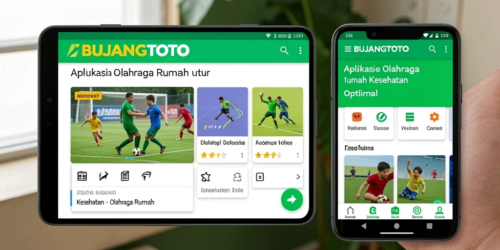 Antarmuka menarik dari aplikasi BUJANGTOTO untuk olahraga rumah.
