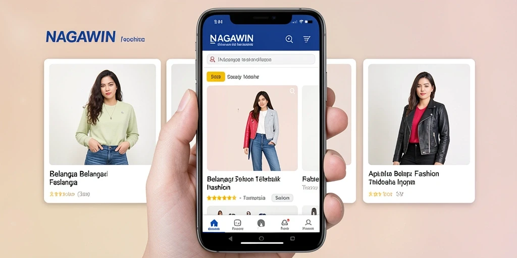 Tampilan antarmuka NAGAWIN yang modern dan stylish.