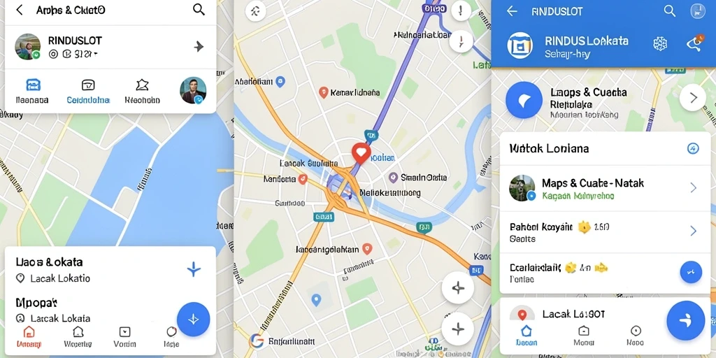 Tampilan antarmuka RINDUSLOT dalam fungsi Lacak Lokasi.