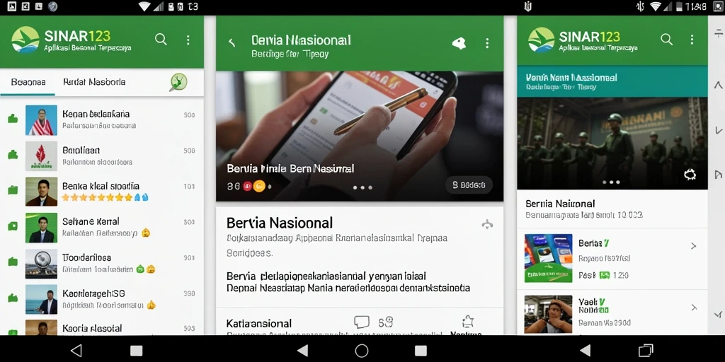 Tampilan antarmuka SINAR123 yang menarik dan informatif.