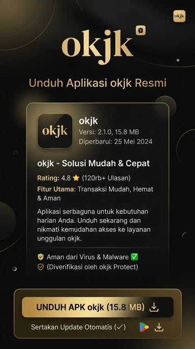 Tampilan halaman APK okjk